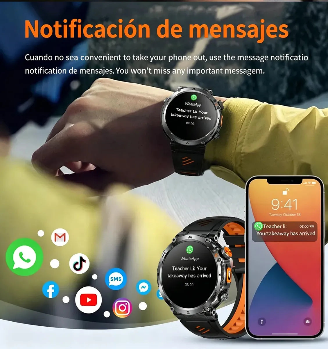 Reloj Táctico Gps Militar Bluetooth 100+ Modos Deportivo