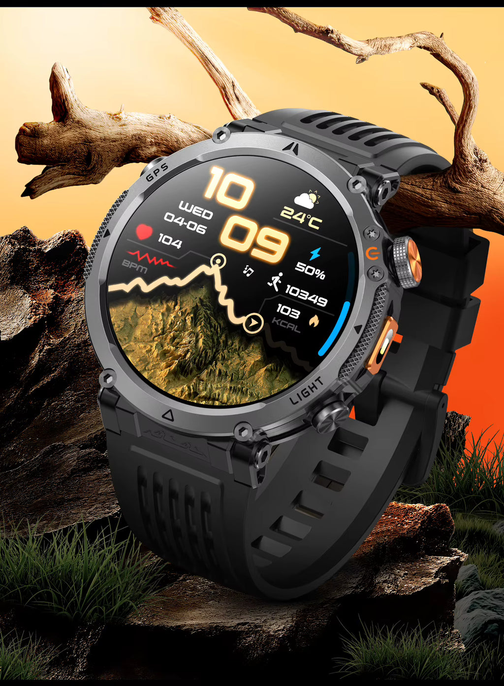 Reloj Táctico Gps Militar Bluetooth 100+ Modos Deportivo