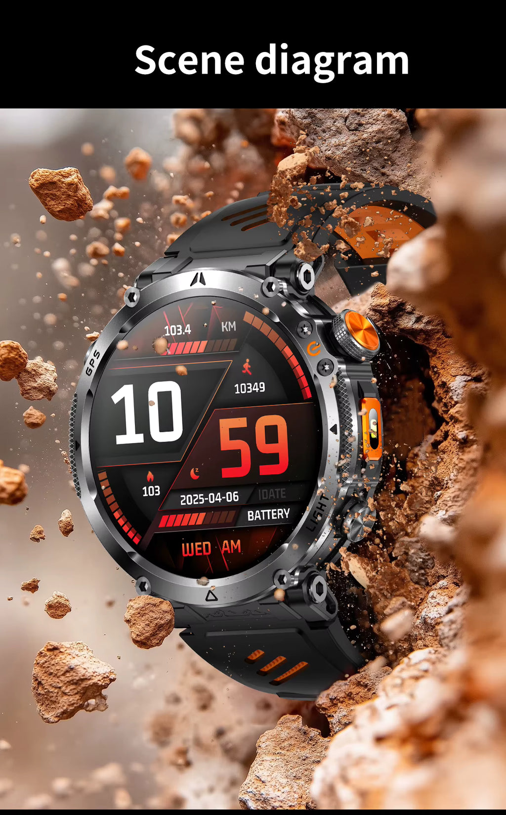 Reloj Táctico Gps Militar Bluetooth 100+ Modos Deportivo